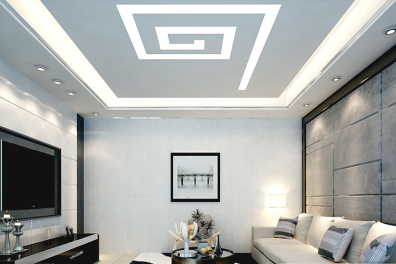 Современный дизайн потолка из гипсокартона