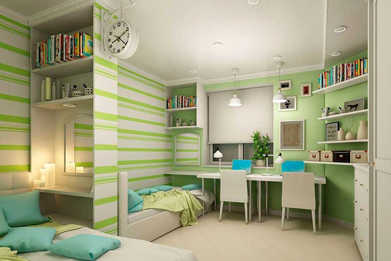 Дизайн интерьера спальной комнаты для подростка